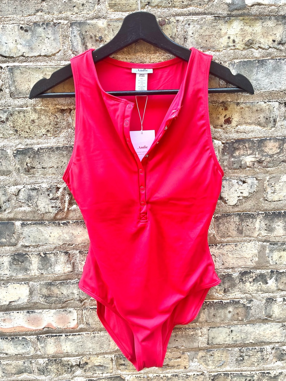 Andie The Malibu One Piece Swimsuit Cherry Red NWT Size Small - Picture 3 of 11